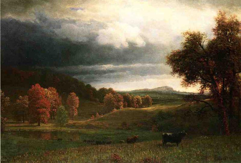 Albert Bierstadt Autumn Landscape: The Catskills Norge oil painting art